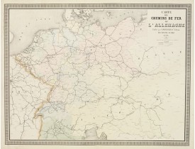 NAPOLEON CHAIX. -  Carte des Chemins de fer de l'Allemagne. NAPOLEON CHAIX. -  Carte des Chemins de fer de l'Allemagne.