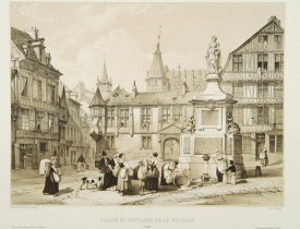 CHAPUY. -  Place et fontaine de la Pucelle à Rouen.