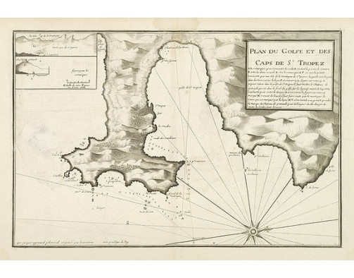 AYROUARD, J. - Plan du Golfe et des Caps de S.t Tropez. AYROUARD, J. - Plan du Golfe et des Caps de S.t Tropez.