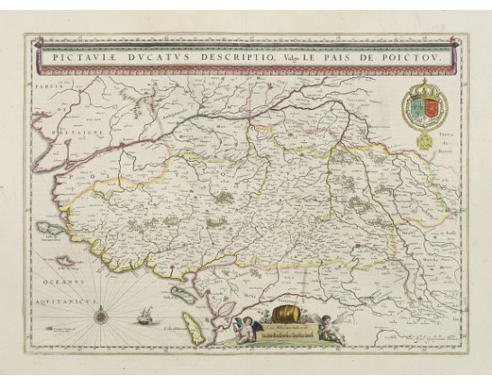 BLAEU, W. - Pictaviae Ducatus Descriptio Vulgo le Pais de Poictou. BLAEU, W. - Pictaviae Ducatus Descriptio Vulgo le Pais de Poictou.