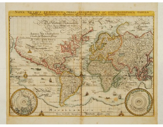 MERIAN, M. - Nova totius terrarum orbis geographica ac hydrographica.. MERIAN, M. - Nova totius terrarum orbis geographica ac hydrographica..