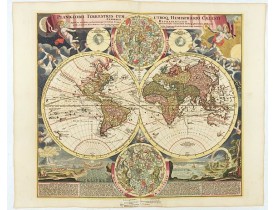 HOMANN,J.B. -  Planiglobii Terrestris Cum Utroq Hemisphaerio..