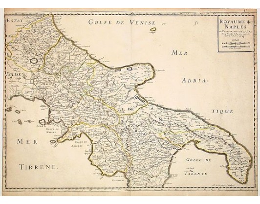 SANSON, N. / MARIETTE, P. - Royaume de Naples.. SANSON, N. / MARIETTE, P. - Royaume de Naples..