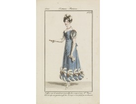 COSTUME PARISIEN. -  Coiffures orné de marabouts.. (1875). COSTUME PARISIEN. -  Coiffures orné de marabouts.. (1875).