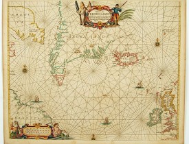 GOOS,P. -  Pascaerte van Groen-landt. Ysland, Straet-Davids..