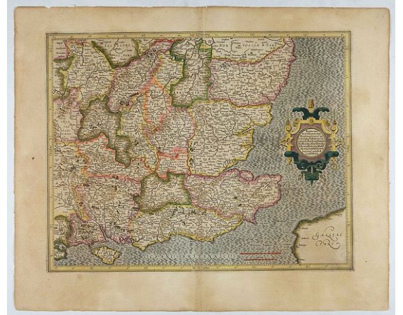 MERCATOR,G./ HONDIUS,J. -  Warwicum Northamtonia Huntingdonia Cantabrigia..