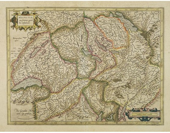 MERCATOR, G./ HONDIUS, J. -  Helvetia cum finitimis regionibus confoederatis.