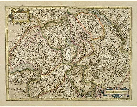 MERCATOR, G./ HONDIUS, J. -  Helvetia cum finitimis regionibus confoederatis.