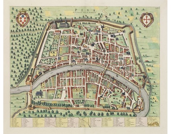 BLAEU, J. / MORTIER, P./ ALBERTS, R. - Pisa. BLAEU, J. / MORTIER, P./ ALBERTS, R. - Pisa.