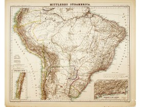 KIEPERT, H. -  Mittleres Südamerica. KIEPERT, H. -  Mittleres Südamerica.
