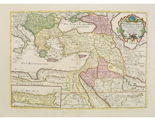 DU VAL, P. - L'Empire des Turcs en Europe, en Asie et en Afrique. DU VAL, P. - L'Empire des Turcs en Europe, en Asie et en Afrique.