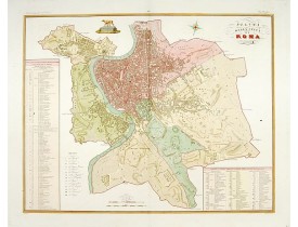 ZUCCAGNI-ORLANDINI, A. -  Pianta della citta di Roma. ZUCCAGNI-ORLANDINI, A. -  Pianta della citta di Roma.