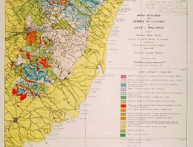DARDER PERICAS, Bartomeu. -  Mapa geologic de les serres de Llevant de l'illa de Mallorca.