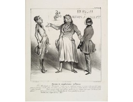 DAUMIER, H. -  Bureau de remplacemens militaires. Y a Marchandise …(Plate 38) DAUMIER, H. -  Bureau de remplacemens militaires. Y a Marchandise …(Plate 38)
