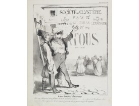 DAUMIER, H. -  Société du Clystère. Robert Macaire  philantrope. Vois-tu Bertrand...(Plate 2) DAUMIER, H. -  Société du Clystère. Robert Macaire  philantrope. Vois-tu Bertrand...(Plate 2)
