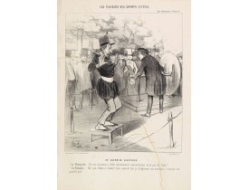 DAUMIER, H. -  Les plaisirs des Champs-Elysées. Un guerrier electrisé. Le Physicien: tel est… DAUMIER, H. -  Les plaisirs des Champs-Elysées. Un guerrier electrisé. Le Physicien: tel est…