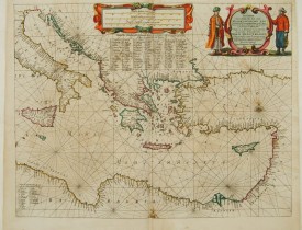 JANSSONIUS, J. -  Pascaarte van't Oostelyckste .. Middelansche Zee..