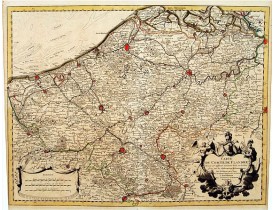 COVENS, J. / MORTIER, C. -  Carte du Comté de Flandre, Dressée sur differens.. COVENS, J. / MORTIER, C. -  Carte du Comté de Flandre, Dressée sur differens..