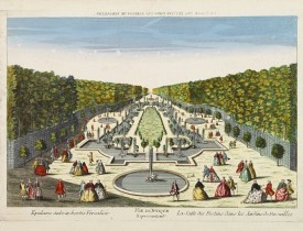 ANONYME. -  Vue d'Optique Representant La Salle des Festins dans les Jardins de Versailles.