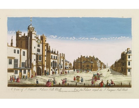 ANONYME. - A View of S. James's Palace Pall Mall. - Vues du Palais royal de S.Jacques Pall Mall. ANONYME. - A View of S. James's Palace Pall Mall. - Vues du Palais royal de S.Jacques Pall Mall.