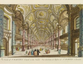ANONYME. -  Vuë du dedans de l'Eglise de St. Martin à Londres.