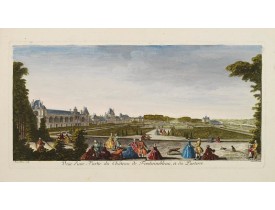 RIGAUD, J. -  Veüe d'une Partie du Château de Fontainebleau et du Parterre.