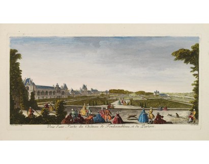 RIGAUD, J. - Veüe d'une Partie du Château de Fontainebleau et du Parterre. RIGAUD, J. - Veüe d'une Partie du Château de Fontainebleau et du Parterre.