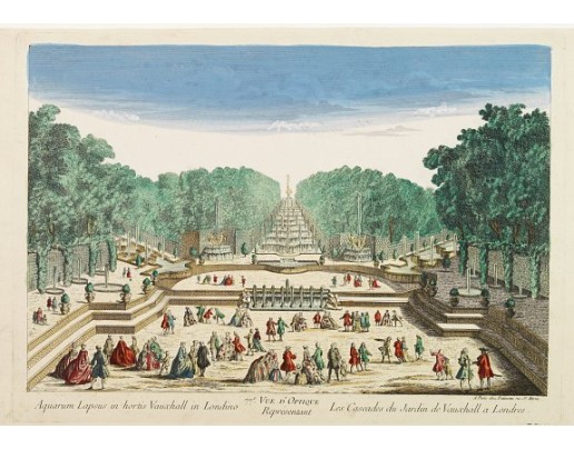 DAUMONT. - 77e Vüe d'Optique Représentant Les Cascades du Jardin de Vauxhall a Londres. DAUMONT. - 77e Vüe d'Optique Représentant Les Cascades du Jardin de Vauxhall a Londres.