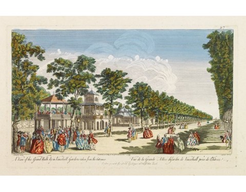 SAYER, R. - A View of the Grand Walk &c in Vauxhall gardens taken from the Entrance. Publish'd according to Act of Parliament.. SAYER, R. - A View of the Grand Walk &c in Vauxhall gardens taken from the Entrance. Publish'd according to Act of Parliament..