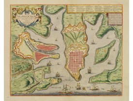 DE FER,N. / DANET. -  Plan de la ville de Malthe ses Forts, ses Nouvelles Fortiffications..