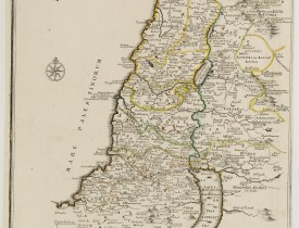 LA RUE, Philippe de / FER, N. de. / DANET. -  Descriptio acurata Terrae Promissae per sortes XII..