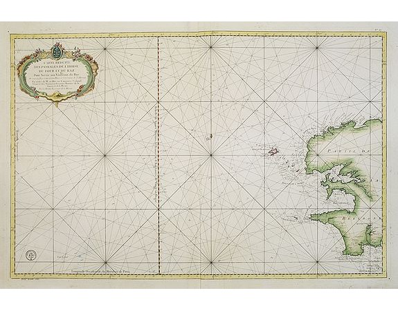 BELLIN, J.N. -  Carte réduite des Passages de l'Iroise du Four et du Raz. . .  N°27.                                                                                                                                  ..