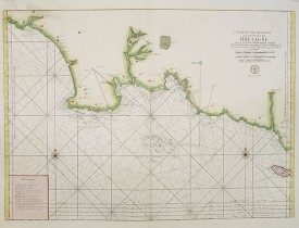 DÉPÔT GÉNÉRAL DE LA MARINE. -  6.me Carte Particuliere des Costes de Bretagne depuis la Baye d' Hodierne jusqu' a l' Isle de Groa. . .  N°26.
