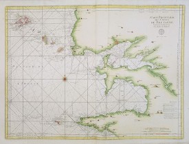 DÉPÔT GÉNÉRAL DE LA MARINE. -  5e Carte Particulière des Costes de Bretagne contenant les environs de la Rade de Brest. . . N°25.