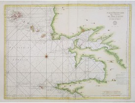 DÉPÔT GÉNÉRAL DE LA MARINE. -  5e Carte Particulière des Costes de Bretagne contenant les environs de la Rade de Brest. . . N°25.