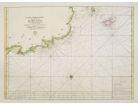 DÉPÔT GÉNÉRAL DE LA MARINE. -  4.me Carte Particulière des Costes de Bretagne depuis l'Anse de Goulven jusqu'a l' Isle d' Ouessant. . . N°24.