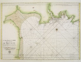 DÉPÔT GÉNÉRAL DE LA MARINE. -   Carte Particulière des Costes de Bretagne depuis Granville jusques au Cap de Frehel. . .  N°21.