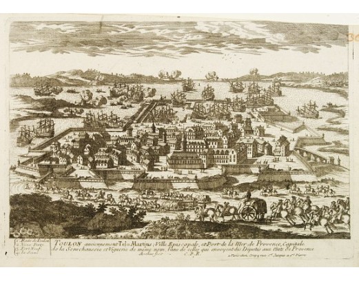 AVELINE, P. / CREPY. - Toulon, anciennement Telo Martius; Ville Episcopale, et Port de la Mer de Provence.. AVELINE, P. / CREPY. - Toulon, anciennement Telo Martius; Ville Episcopale, et Port de la Mer de Provence..