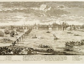 AVELINE, P. / CREPY. -  Nantes, ancienement Corbilo, Condiuineum et Namnetes, ville Capitale du pays Nantois et la plus considérable de la Bretagne..