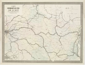 NAPOLÉON CHAIX. -  Carte des Chemins de Fer de l'Est.