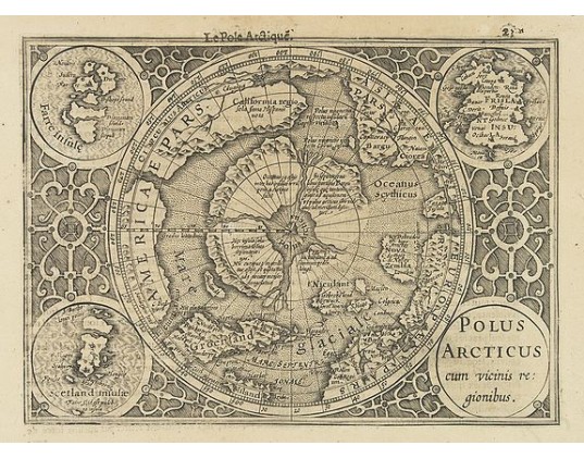 MERCATOR,G./ HONDIUS,J. -  Polus Arcticus cum vicinis re:gionibus.