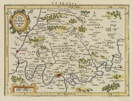 MERCATOR, G./ HONDIUS, J. -  L'Isle de Frace. Parisiensis Ager.