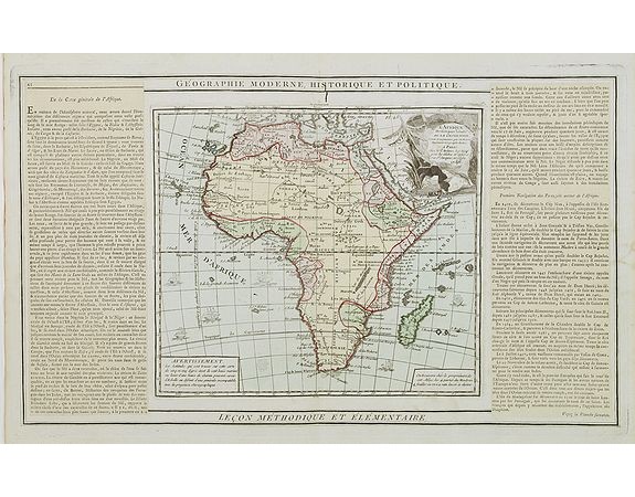 DESNOS, L. C. / BRION de la Tour, L. - L' Afrique Dressée pour l' étude de la Géographie.. DESNOS, L. C. / BRION de la Tour, L. - L' Afrique Dressée pour l' étude de la Géographie..