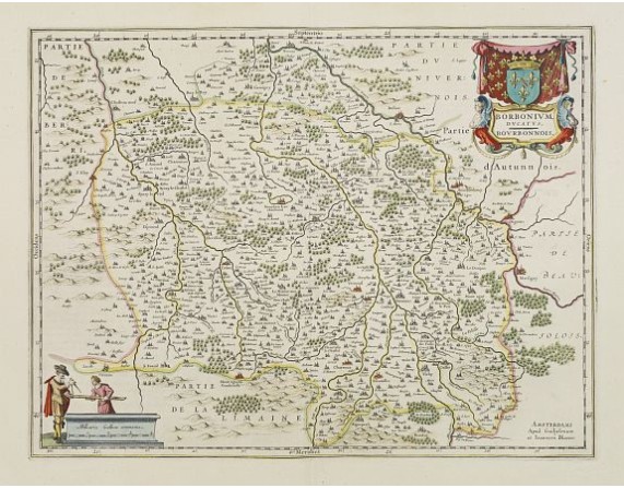 BLAEU, W. - Borbonium, Ducatus. Bourbonnois. BLAEU, W. - Borbonium, Ducatus. Bourbonnois.