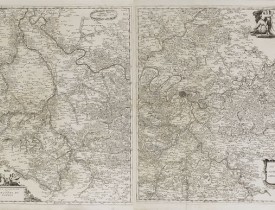 CORONELLI, V.M. -  Parte Occidentale delli Contorni di Parigi. / Parte Orientale delli Contorni di Parigi.