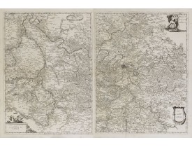 CORONELLI, V.M. -  Parte Occidentale delli Contorni di Parigi. / Parte Orientale delli Contorni di Parigi. CORONELLI, V.M. -  Parte Occidentale delli Contorni di Parigi. / Parte Orientale delli Contorni di Parigi.