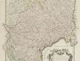 LATTRÉ, J. / BONNE, R. -  Carte des Gouvernements de Languedoc.. Roussillon..