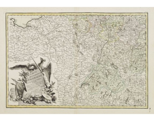LATTRÉ / ZANNONI, R. - Carte de L'Empire D'Alemagne avec les Etats de Bohême.. LATTRÉ / ZANNONI, R. - Carte de L'Empire D'Alemagne avec les Etats de Bohême..
