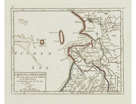 ROBERT DE VAUGONDY, G. -  III. Carte de la Hollande.. Over-Yssel. ROBERT DE VAUGONDY, G. -  III. Carte de la Hollande.. Over-Yssel.