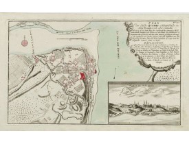 RASPISCHEN HANDLUNG. -  Plan der Stadt Quebec Haupstadt in Neu Franckreich oder Canada..